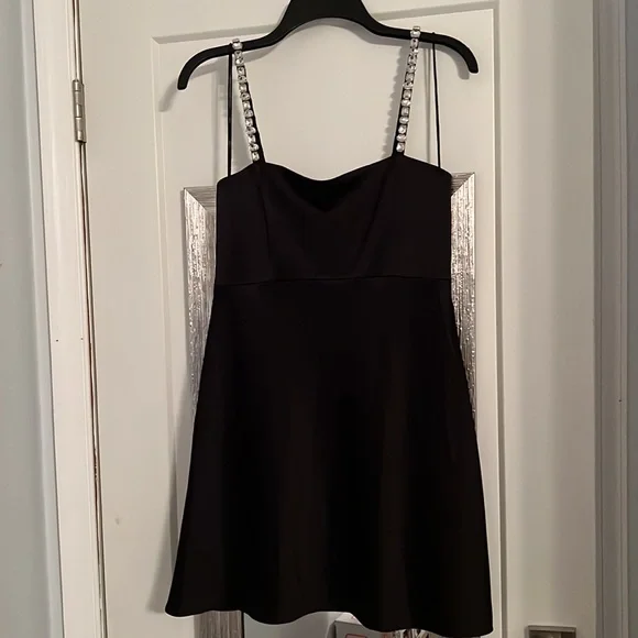 Alice + Olivia Sutton Embellished Satin Minidress Size 6